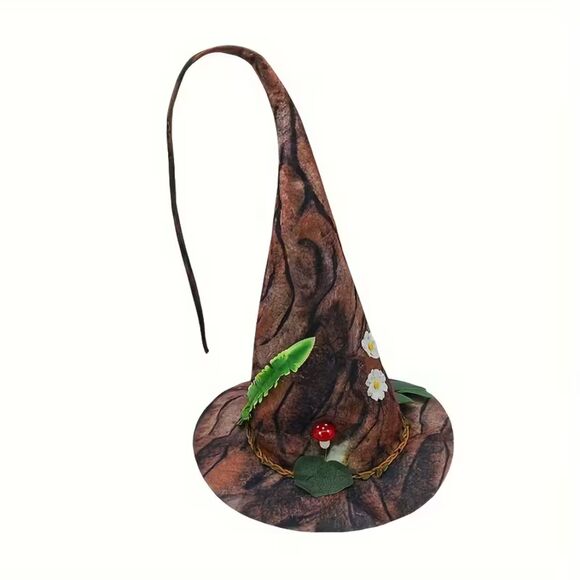 Enchanted Forest Bark Cloth Wizard Hat - Adult & Teen - Picture 2 of 5